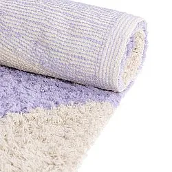 Shaggy koberce - Amira Natural Cotton Shaggy (fialová/béžová)