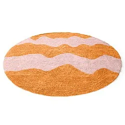 Kulatý koberec - Amira Natural Cotton Shaggy (oranžová/růžová)