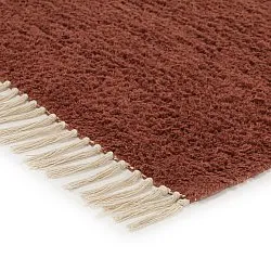 Shaggy koberce - Amira Natural Cotton Shaggy (červená/béžová)