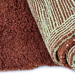 Shaggy koberce - Amira Natural Cotton Shaggy (červená/béžová)