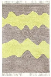 Shaggy koberce - Amira Natural Cotton Shaggy (taupe/žlutá)