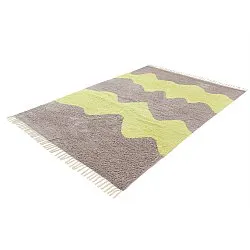 Shaggy koberce - Amira Natural Cotton Shaggy (taupe/žlutá)