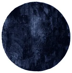 Kulaté koberce - Aranga Super Soft Fur (tmavě modrá)