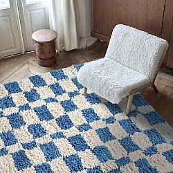 Shaggy koberce - Atrani Natural Cotton Shaggy (modrý)