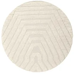Kulatý koberec - Callista Natural Cotton Shaggy (béžový)