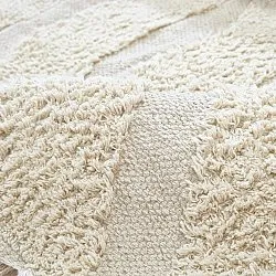 Kulatý koberec - Callista Natural Cotton Shaggy (béžový)