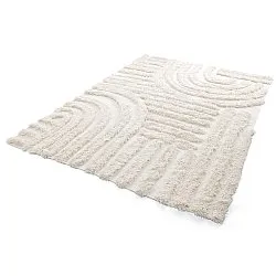 Shaggy koberce - Cazorla Natural Cotton Shaggy (špinavě bílá)