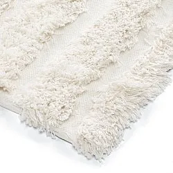 Shaggy koberce - Cazorla Natural Cotton Shaggy (špinavě bílá)