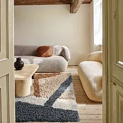 Shaggy koberce - Cefalu Natural Cotton Shaggy (vícenásobná)