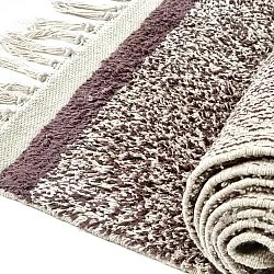 Shaggy koberce - Celina Natural Cotton Shaggy (béžová/hnědá)