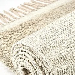 Shaggy koberce - Celina Natural Cotton Shaggy (šedobílá/béžová)