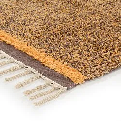 Shaggy koberce - Celina Natural Cotton Shaggy (hnědá/oranžová)