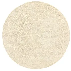 Kulatý koberec - Celina Natural Cotton Shaggy (šedobílá/béžová)