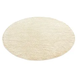 Kulatý koberec - Celina Natural Cotton Shaggy (šedobílá/béžová)