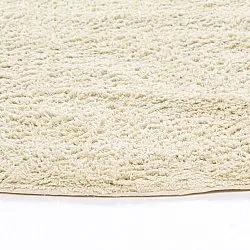 Kulatý koberec - Celina Natural Cotton Shaggy (šedobílá/béžová)
