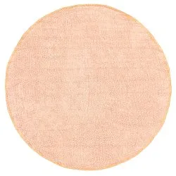 Kulatý koberec - Celina Natural Cotton Shaggy (růžová/béžová)