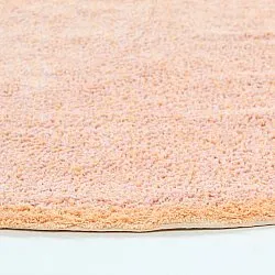 Kulatý koberec - Celina Natural Cotton Shaggy (růžová/béžová)