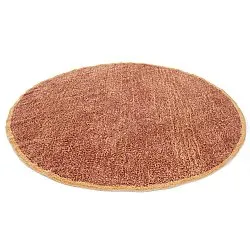 Kulatý koberec - Celina Natural Cotton Shaggy (červené)