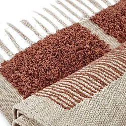 Shaggy koberce - Cyrus Natural Cotton Shaggy (hnědý)
