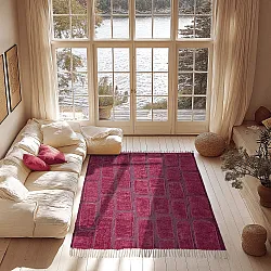 Shaggy koberce - Cyrus Natural Cotton Shaggy (červené)