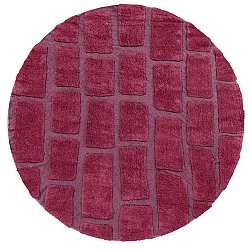 Kulatý koberec - Cyrus Natural Cotton Shaggy (červené)