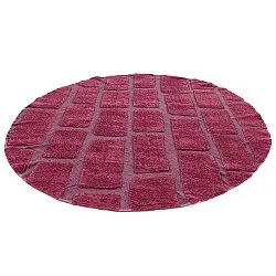 Kulatý koberec - Cyrus Natural Cotton Shaggy (červené)