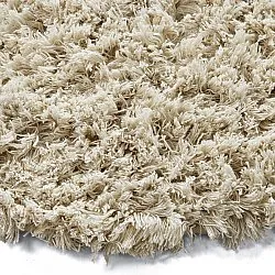 Kulatý koberec - Fassale Hand Woven Wool Shaggy (krém)