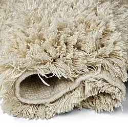 Kulatý koberec - Fassale Hand Woven Wool Shaggy (krém)