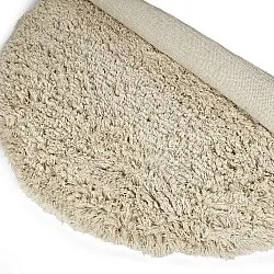 Kulatý koberec - Fassale Hand Woven Wool Shaggy (krém)