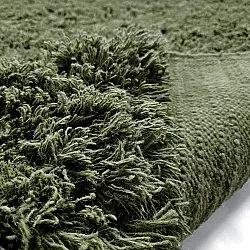 Shaggy koberce - Fassale Hand Woven Wool Shaggy (mechová zelená)