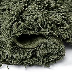 Kulatý koberec - Fassale Hand Woven Wool Shaggy (mechová zelená)