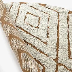 Kulatý koberec - Holwell Natural Cotton Shaggy (šedobílá/hnědá)