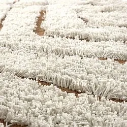 Kulatý koberec - Holwell Natural Cotton Shaggy (šedobílá/hnědá)