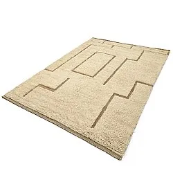 Shaggy koberce - Kiberg Hand Woven Wool Shaggy (krém)