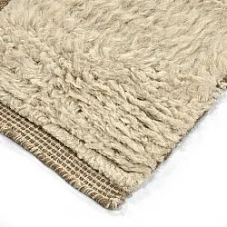 Shaggy koberce - Kiberg Hand Woven Wool Shaggy (krém)