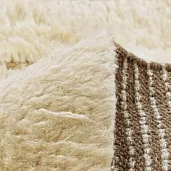 Shaggy koberce - Kiberg Hand Woven Wool Shaggy (krém)