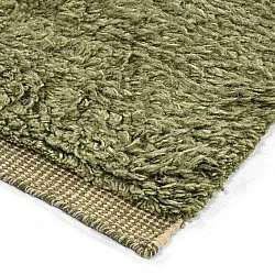 Shaggy koberce - Kiberg Hand Woven Wool Shaggy (zelený)