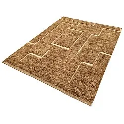 Shaggy koberce - Kiberg Hand Woven Wool Shaggy (béžový)
