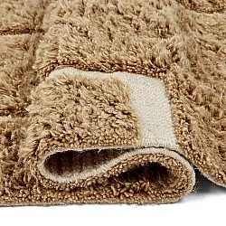 Shaggy koberce - Kiberg Hand Woven Wool Shaggy (béžový)