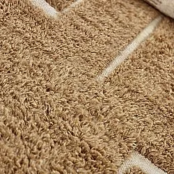 Shaggy koberce - Kiberg Hand Woven Wool Shaggy (béžový)