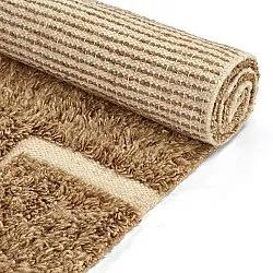 Shaggy koberce - Kiberg Hand Woven Wool Shaggy (béžový)