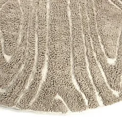 Kulatý koberec - Kindon Natural Cotton Shaggy (béžová/bílá)