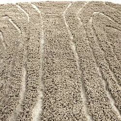 Kulatý koberec - Kindon Natural Cotton Shaggy (béžová/bílá)