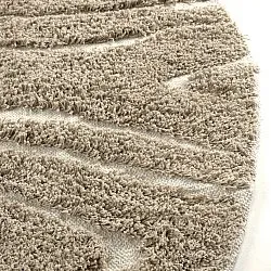 Kulatý koberec - Kindon Natural Cotton Shaggy (béžová/bílá)