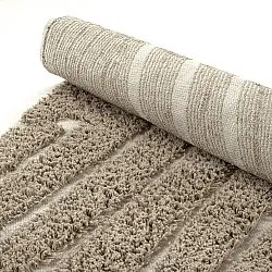 Kulatý koberec - Kindon Natural Cotton Shaggy (béžová/bílá)