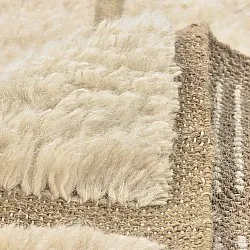 Shaggy koberce - Leknes Hand Woven Wool Shaggy (krém)