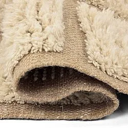 Shaggy koberce - Leknes Hand Woven Wool Shaggy (krém)