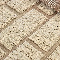 Shaggy koberce - Leknes Hand Woven Wool Shaggy (krém)