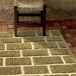 Shaggy koberce - Leknes Hand Woven Wool Shaggy (zelený)