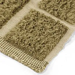 Shaggy koberce - Leknes Hand Woven Wool Shaggy (zelený)